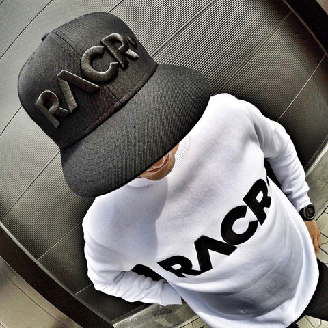 Unisex Black Snapback Cap - Black Logo Unisex Black Snapback Cap - Black Logo