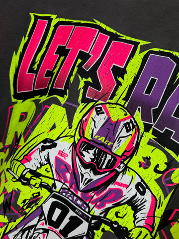Maglia Grigia a Maniche Corte Larga Unisex - Let’s Race