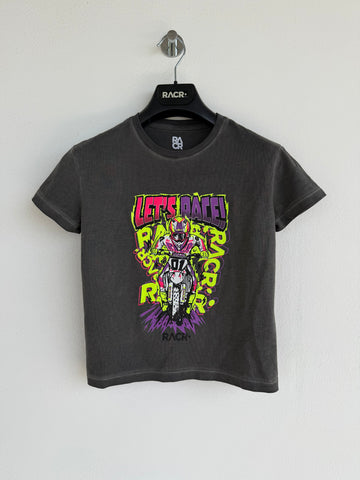 Maglia Grigia a Maniche Corte Larga Bambino - Let’s Race
