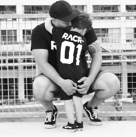 Kids T-shirt RACR• 01 Black