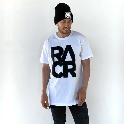 T-shirt RACR• Bianca - Logo New