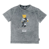 T-shirt RACR• Larga Stampa Orso Bambino New