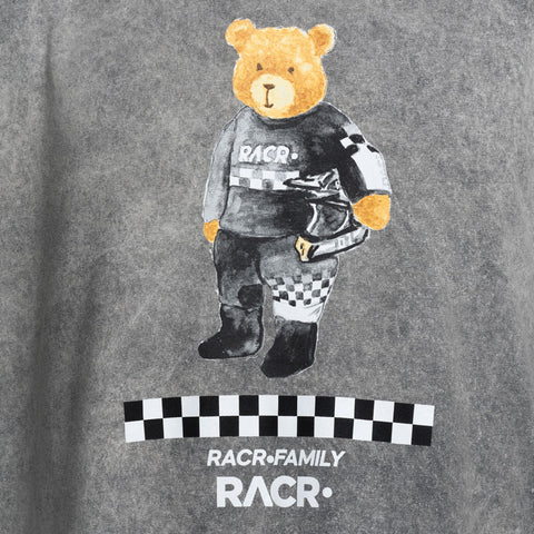 T-shirt RACR• Larga Stampa Orso Bambino New