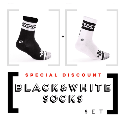 RACR• Black & White Socks Set