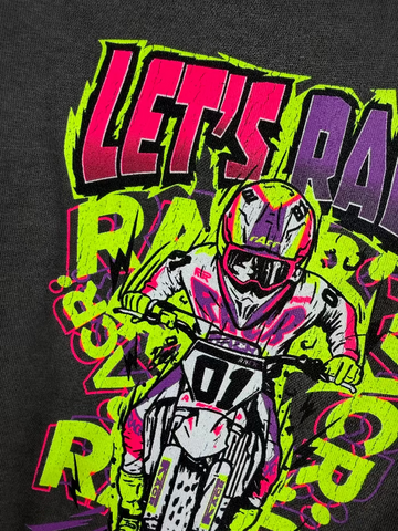 Maglia Grigia a Maniche Corte Larga Bambino - Let’s Race