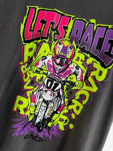 Maglia Grigia a Maniche Corte Larga Unisex - Let’s Race