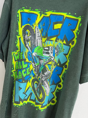 Maglia Verde a Maniche Corte Larga Unisex - We All Race