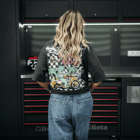 Maglia Grigia a Maniche Corte Larga Unisex - Race Day