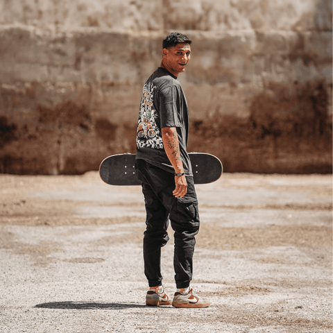 Maglia Grigia a Maniche Corte Larga Unisex - Race Day