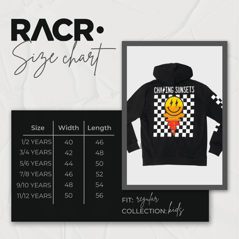 Felpa Nera con Cappuccio Bambino - Chasing Sunsets