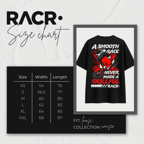 Unisex Loose Fit Short Sleeve Black T-shirt - Motto