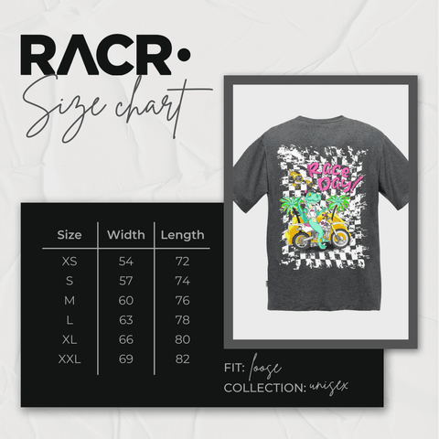 Maglia Grigia a Maniche Corte Larga Unisex - Race Day