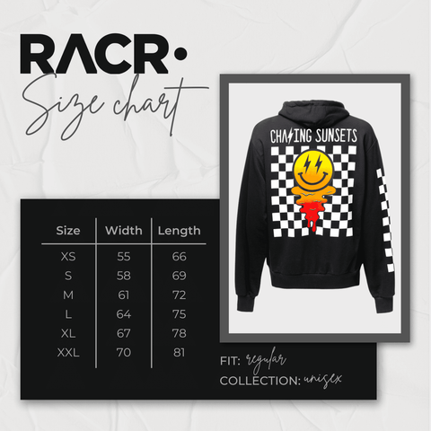 Felpa Nera con Cappuccio Unisex - Chasing Sunsets