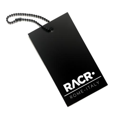 T-shirt RACR• Bianca Larga Logo Distorto NEW