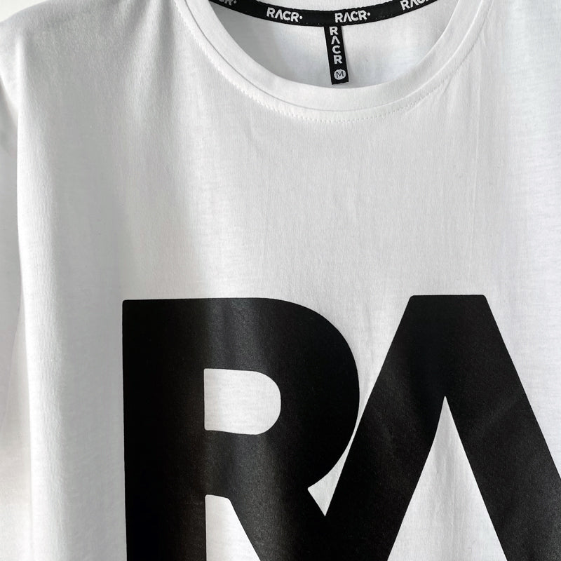 T-shirt RACR• Bianca - Logo New